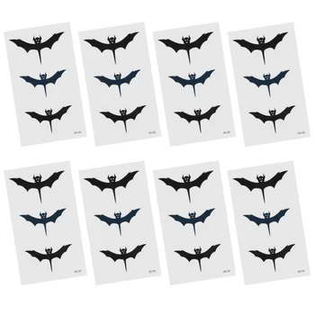 

30pcs Halloween Tattoos Stickers Useful Practical Safe Home Adornment Terrible Tattoos Bat Themed Tattoos Body Decals for Women