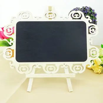 

Wooden Blackboard Hollow Carving Creative Small Blackboard Writing Message Board Children'S Blackboard With Stand