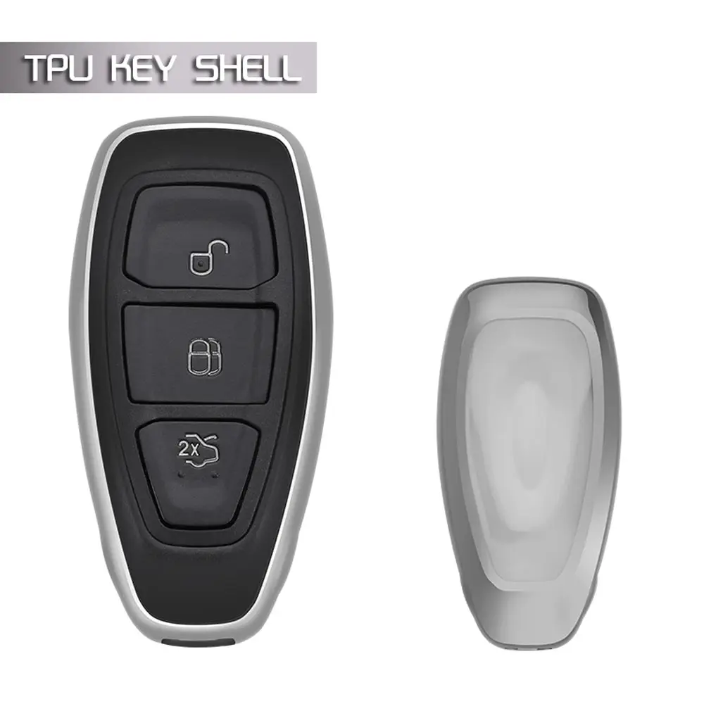 Option 6 Чехол для автомобильного ключа, сумка для ключей для Ford New Fiesta Focus Mondeo Ecosport Kuga ST/C-Max B-Max Focus 3 MK3 MK4 escape key Pad - Название цвета: Option 6