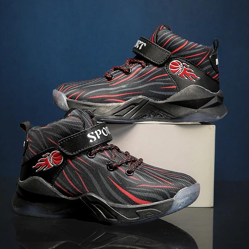 Детские кроссовки Баскетбольная обувь из тонкого прозрачного материала 1 обувь Детское ретро 11 кроссовки для мальчиков и девочек спортивные кроссовки