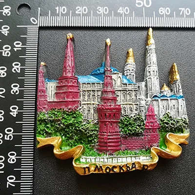 4 Россия, Севилья, США, москвичка, стерео магнит на холодильник из смолы, знаменитый, для путешествий, живописный холодильник, магнитная наклейка, подарок - Цвет: 4