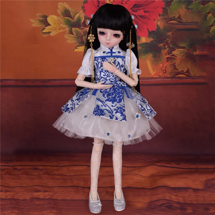 45 см BJD 1/3 куклы для девочек с платьем парики обувь макияж ручной работы красивые игрушки силиконовый шарнир Кукла реборн для девочек Рождественский подарок