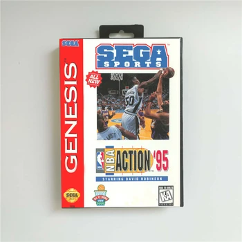 

NBAed Action 95 - USA Cover With Retail Box 16 Bit MD Game Card for Sega Megadrive Genesis Video Game Console