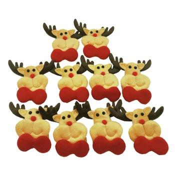

Elk Patch Christmas Ornaments Merry Christmas Favor Party Decorations for Home New Year Gift 3D Felt Appliques DIY Accessories
