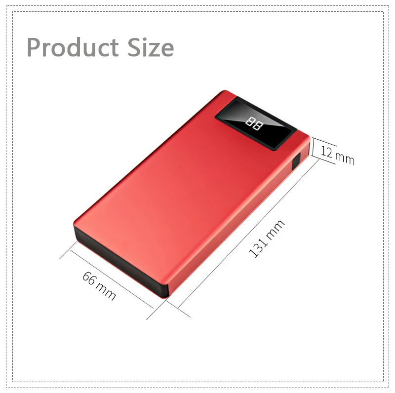 Power Bank для Xiaomi Mi iPhone Pover Bank 10000 мАч светодиодный портативное зарядное устройство с дисплеем Внешняя батарея Poverbank с подсветкой Быстрая зарядка