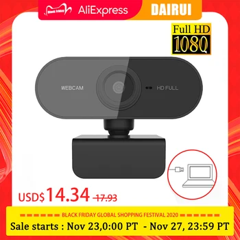 

Webcam 1080P Full HD Web Camera Mini Computer PC Laptop Web Cam With Microphone Free Drive USB Web Cam For Live Broadcast Video