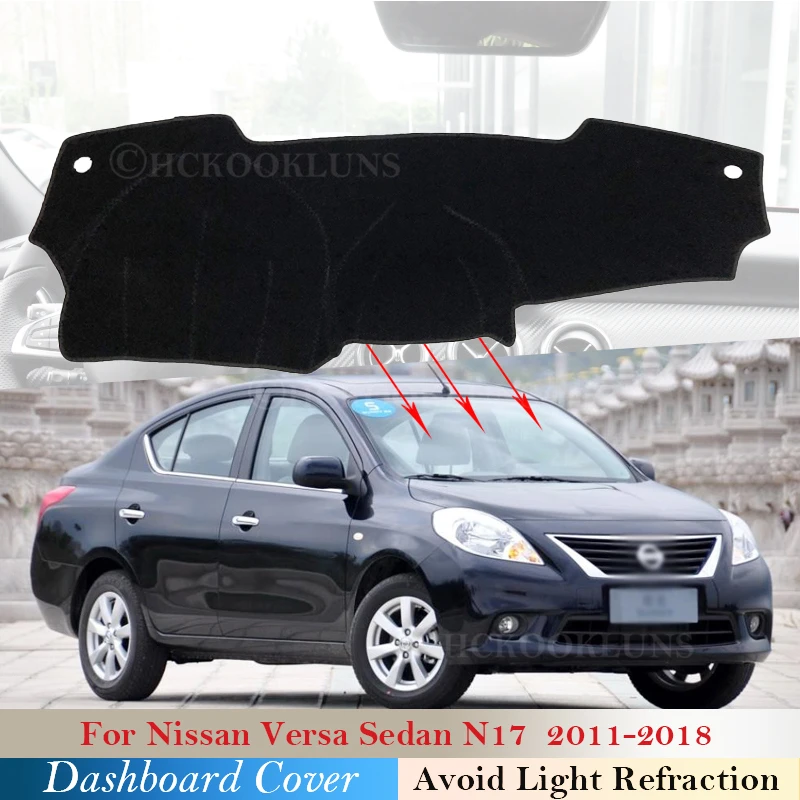 

Dashboard Cover Protective Pad for Nissan Versa Sedan N17 Almera Sunny Latio 2011~2018 Accessories Dash Board Sunshade Carpet