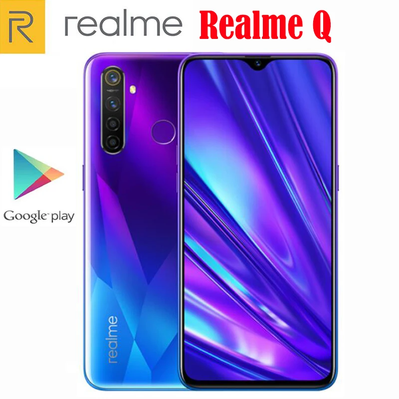 Новый оригинальный официальный сотовый телефон Realme Q 6 3 дюймов Android 9 0
