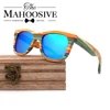 Zebra Wooden Retro Men Sunglasses Women Polarized wood Sun glasses Bamboo Handmade Wooden Glasses Oculos de sol ► Photo 1/6