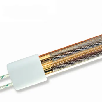 

quartz heating tube double row halogen infrared lamp heater short wave medium wave heating element quartz 220V 490mm 1000W