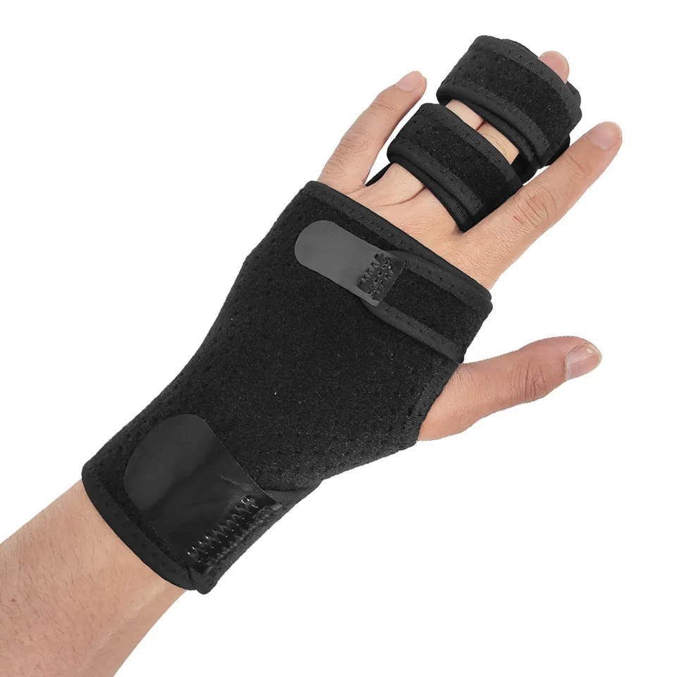 Brrnoo Stecca per dito regolabile, 2 pezzi immobilizzazione polso e articolazioni dita con supporto metallico per fratture e tendinite