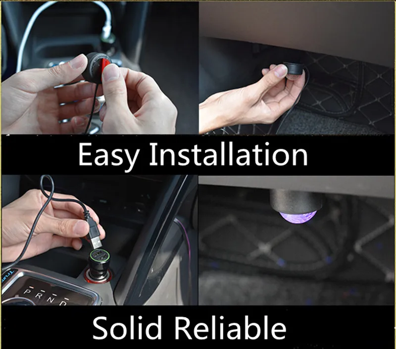 Posbay, 4 шт., автомобильный RGB светодиодный светильник, светодиодный светильник, s цвета, для стайлинга автомобиля, декоративные атмосферные лампы, автомобильный интерьерный светильник