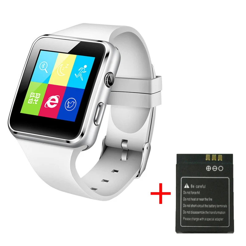 X6 Smart Watch Women With Camera Support SIM TF Card Touch Screen Alarm Clock Sleep Monitoring Sport Watch For Kid Men Women - Цвет: White battery