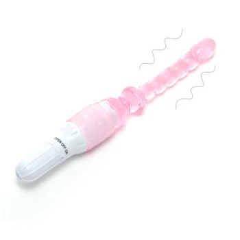 Jelly Vibrator Stick Long Anal Butt Plug Beads Silicone G-Spot Massager Adults Female Sex Toys For Couples Masturbation Dildo 1