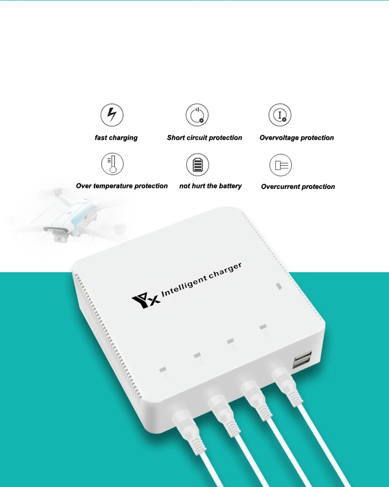 1 комплект FIMI X8SE зарядное устройство 6 каналов UAV USB порт дистанционное управление Зарядка AC100/240 V 13,2 V 10A Запчасти для FPV