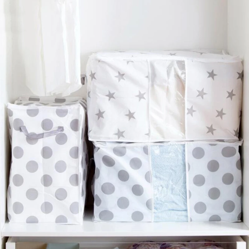 Large Non-Woven Clothes Quilt Storage Bag Box Organizer Home Garden Organizing