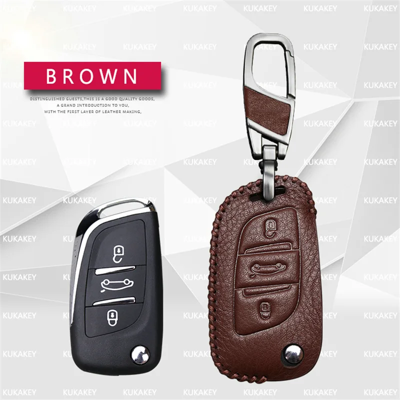 Leather Car Key Case Cover for Citroen C1 C3 C5 Aircross C8 C4 Grand  Picasso Cactus Berlingo Keyring Key Fob Cover Accessories - AliExpress