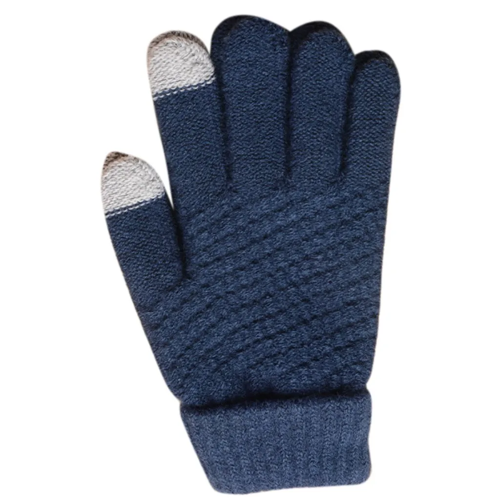 SAGACE Зимние флисовые перчатки Зимние перчатки с сенсорным экраном женские и мужские теплые эластичные вязаные рукавицы зимние мужские