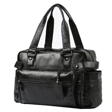 Мужская Дорожная сумка, сумка, повседневная большая сумка через плечо из искусственной кожи, сумка через плечо, ПУ большая вместительность, модная парная вещевая посылка