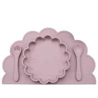100%Food Safe Approve Silicone Dining Appliance Placemat Table Mat Children's Tableware Pad Kids Feeding Tableware Baby Stuff 2