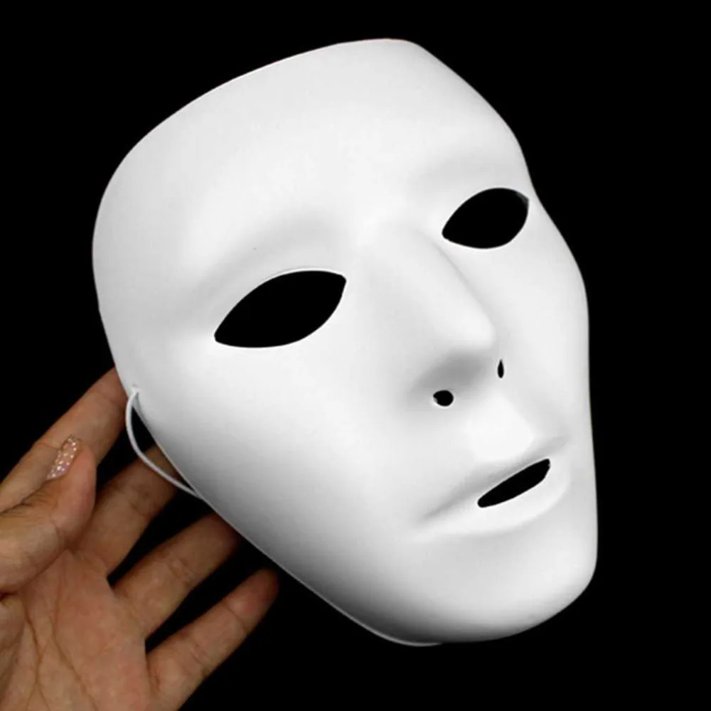 Косплей Хэллоуин фестиваль ПВХ белые маски вечерние игрушки уникальный анфас танцевальный костюм маска для мужчин и женщин подарок