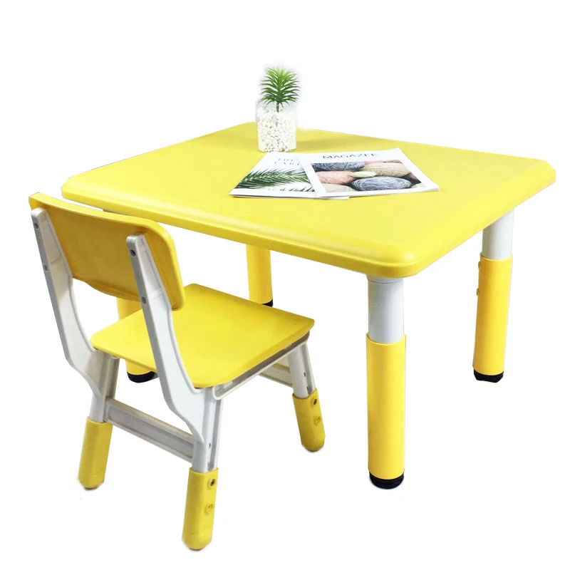 

Children's desks and chairs kindergarten desks and chairs can be lifted learning table home plastic table to eat and write table