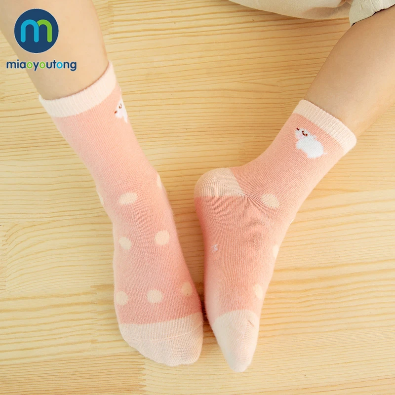 Cotton Cartoon Children Socks 5 Pair Jacquard Cat Unicorn Rabbit for Kids Girl Baby Boy Newborn