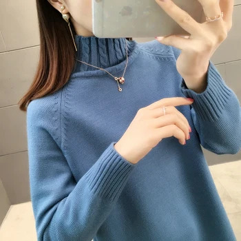 

2019 Limited Sweater Women 9486 Will Twist Turtle Neck Raglan Sleeve Knitted Turtleneck 45-5 Rows 3 Shelves On The Second Floor