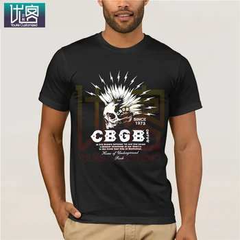 

CBGB Electric Skull Men's Regular Fit T-Shirt Cotton Tee Shirt Present O Neck Cotton Tees Tops Funny Tees Cotton Tops T Shirt