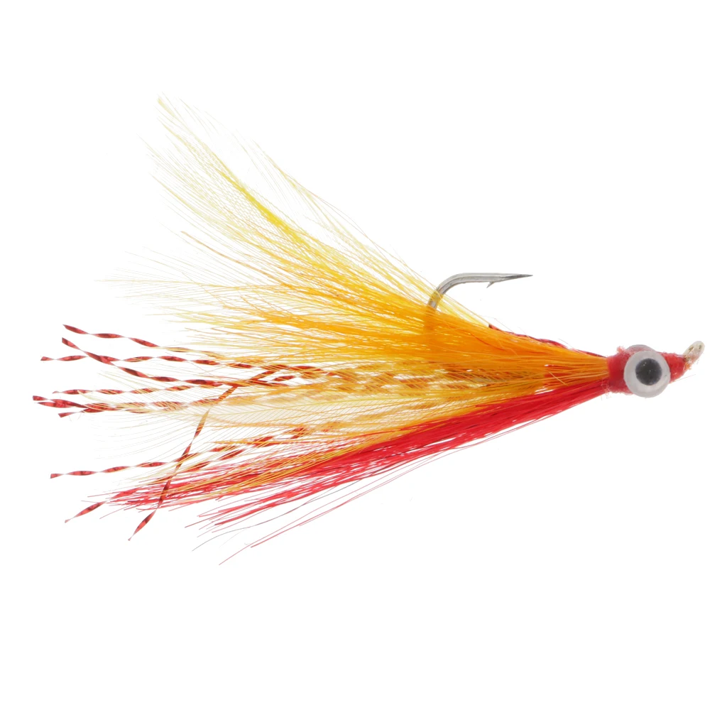 Clouser Minnow Flies Fly Fishing- Bead Eyes Floating Flies Insects Lure Baits Saltwater and Freshwater