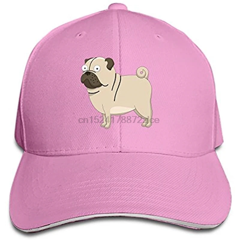 Жир в виде мопса, Регулируемая Сэндвич Бейсбол Кепки хлопок Бейсболка с козырьком шляпа