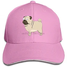 Жир в виде мопса, Регулируемая Сэндвич Бейсбол Кепки хлопок Бейсболка с козырьком шляпа
