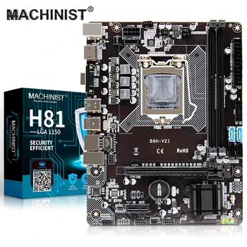 

MACHINIST H81 desktop motherboard LGA 1150 micro-ATX support DDR3 32G RAM memory and Intel i3/i5/i7 processor Mainboard