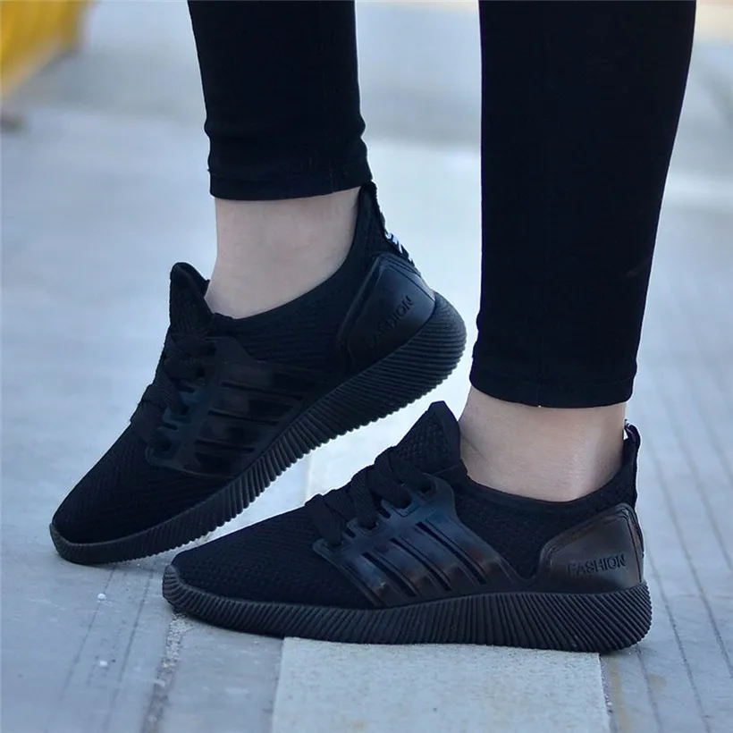 Red Running Shoes For Women Lace-up Woman Sneakers Breathable Cheap Women Sport Shoes New High Quality Light Women's Shoes Black