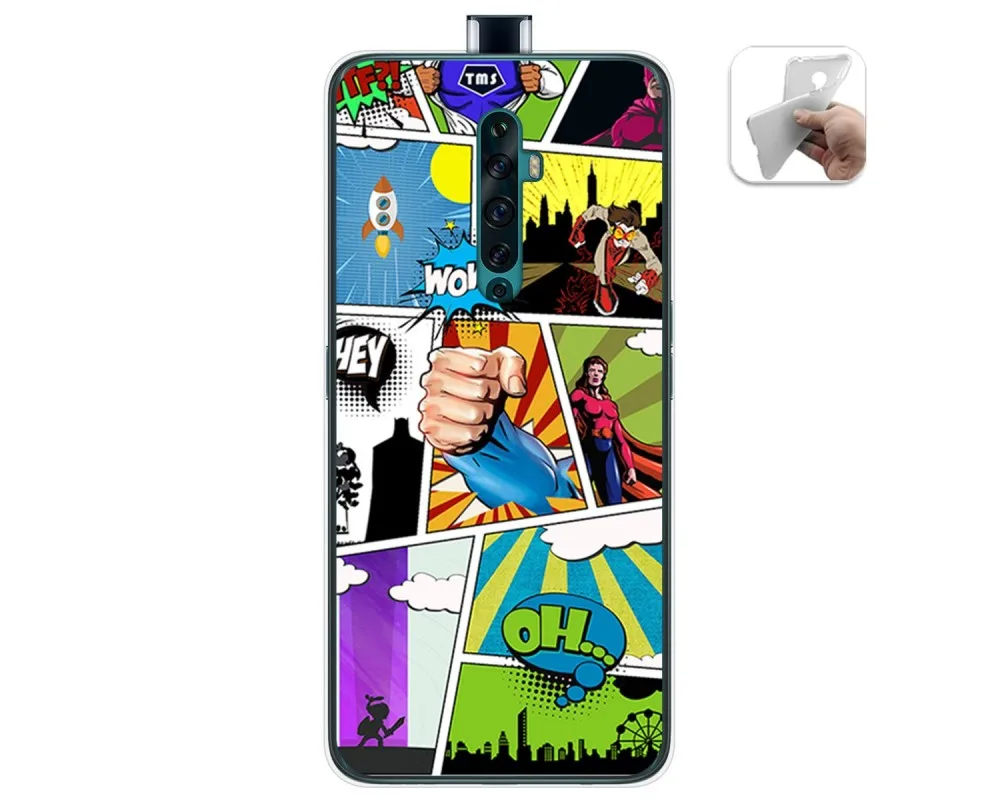 Tpu Gel case for Oppo Reno 2Z design Comic drawings | Мобильные телефоны и аксессуары