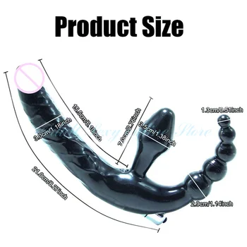 Strapon Dildo Vibrator for Couples Erotic Intimate Goods Double Penetration 10 Speed Anal Vibrator Sex Toys for Women 6