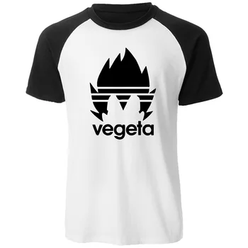 

Dragon Ball Z T-shirts Men's Raglan Short Sleeve Cotton Print Saiyan Vegeta Casual T Shirt Men Tops Anime Streetwear Tee shirt