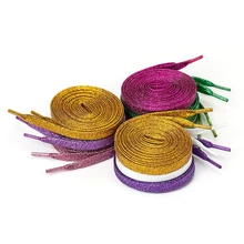 Lacets de bottes métalliques scintillants 160cm 180cm, chaussures scintillantes