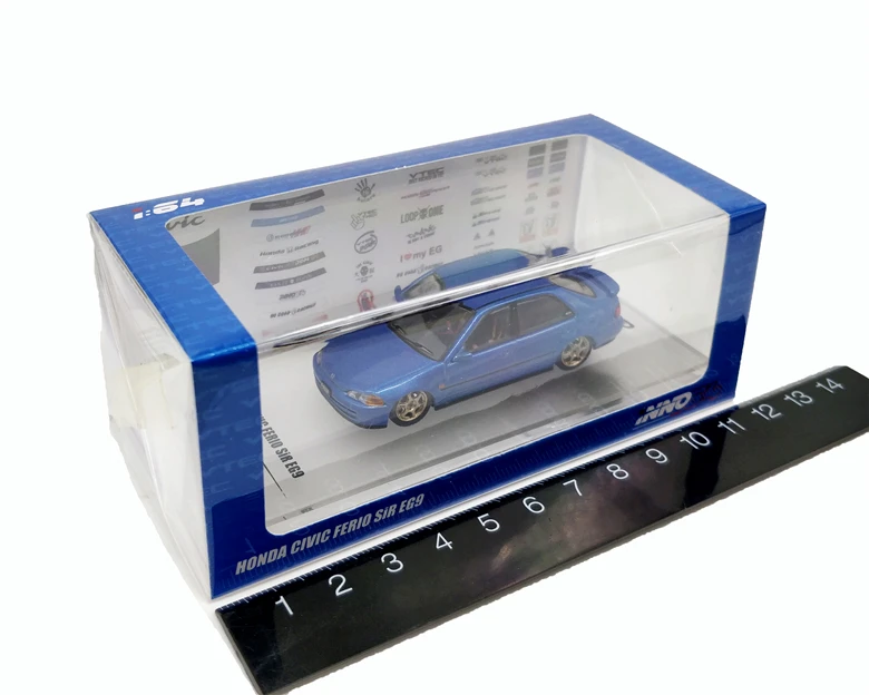 INNO 1: 64 Honda Civic FERIO EG9 игрушечный автомобиль из голубого сплава игрушки для детей литая под давлением модель автомобиля подарок на день рождения