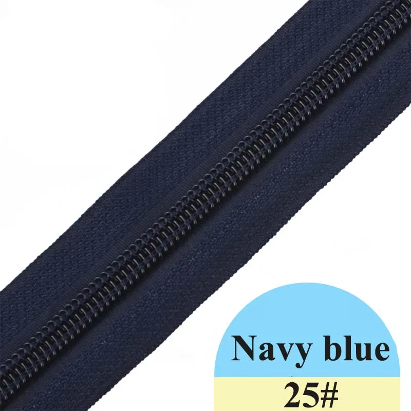 Meetee 5# разъемная застежка-молния 5/10 метров застежка-молния нейлона+ тянуть ползунки для домашнего текстиля багаж для одежды сумки Стёганое одеяло чехол на молнии Швейные аксессуары AP672 - Цвет: Navy blue