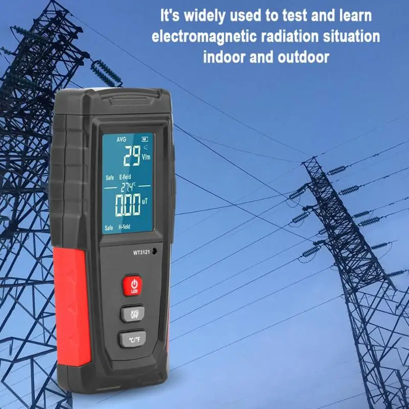 ЖК-тестер электромагнитного поля излучения er 1 V/M EMF метр ручной счетчик дозиметр тест диапазон полосы пропускания 5 Гц-3500 МГц