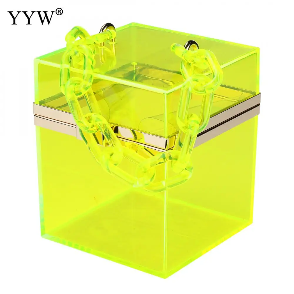 fashion transparent bag design women party purses handbags wedding cocktail tote bag acrylic square box bag shoulder bag bolsa