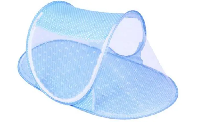 1pc blue Переносная складная детская кроватка с сеткой, москитная сетка, Полиэстеровая кровать для новорожденного, кровать для путешествий, Игровая палатка для детей - Цвет: 1pc blue