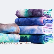 Oyoo одеяло для йоги с принтом Tie-dye, впитывающее пот, профессиональное одеяло для занятий йогой, закрывающее кожу, не откидывающееся, красочный Мат для йоги, полотенце