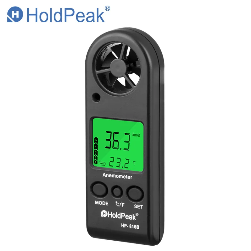 

Mini Anemometer 816B with Wind Speed Range 0.3 -30m/s and Wind Temperature Measurement