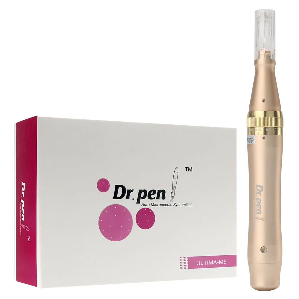 Have gift box Ручка Dr. M5-W, автоматическая ручка с микроиглами, байонетные игольчатые картриджи, ручка, беспроводная перезаряжаемая электрическая Дерма-штамп - Цвет: Have gift box