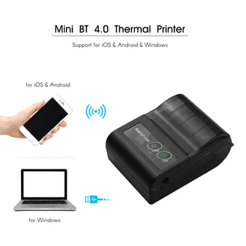 

Portable Wireless BT 58mm Thermal Receipt Printer Compatible with ESC/POS Print Commands Set for iOS Android Windows for market