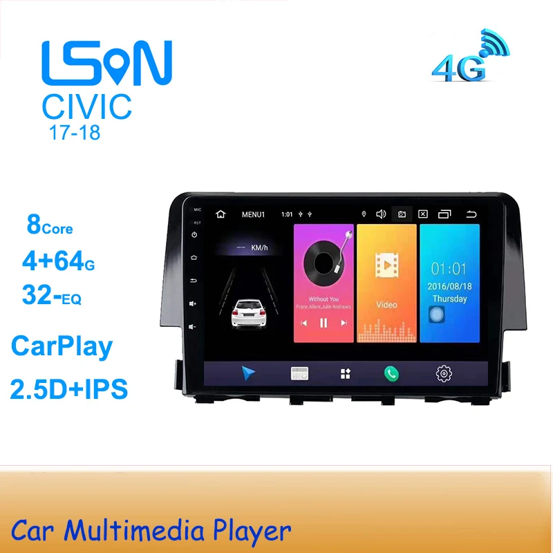 

1 Din Car Multimedia Player Android GPS navigation auto Stereo Video Player for Honda Civic 2006-2011