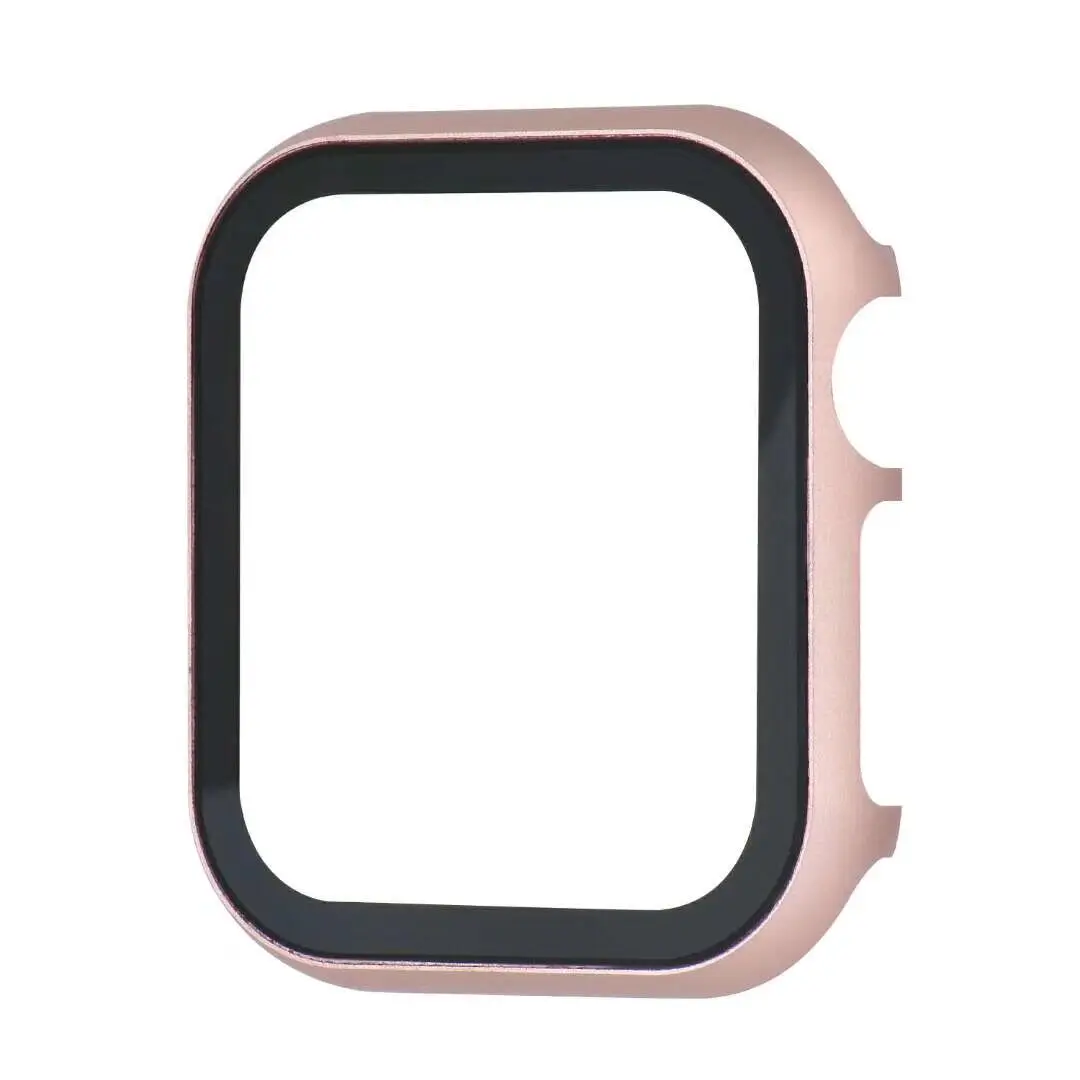 Защитный чехол-бампер для Apple watch, пленка из закаленного стекла с крышкой 40 мм 44 мм 38 42, алюминиевый сплав 2 в 1 для iwatch 5 4 3 2 1