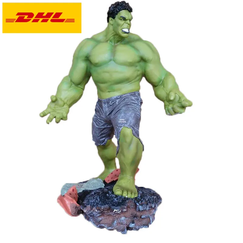 

23" The Avengers Statue Hulk Bust Robert Bruce Banner Full-Length Portrait Creative Gift Vinyl Action Figure Toy BOX 60CM V833